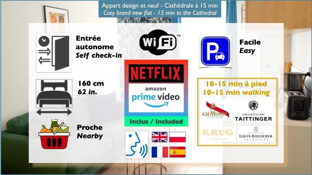 Apartament Le Petit Meslier, 15 Min Cathedrale - Old Town Reims Zewnętrze zdjęcie